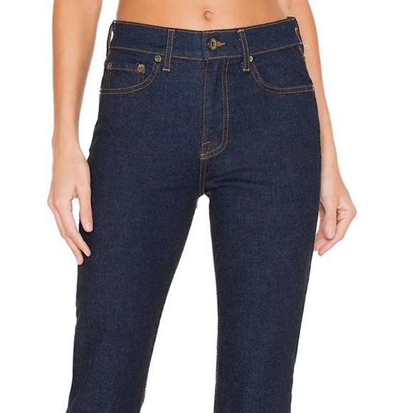 NWT PISTOLA Dark Wash Denim High Rise Cropped Slim Straight Cigarette Jeans 27 - Picture 6 of 7